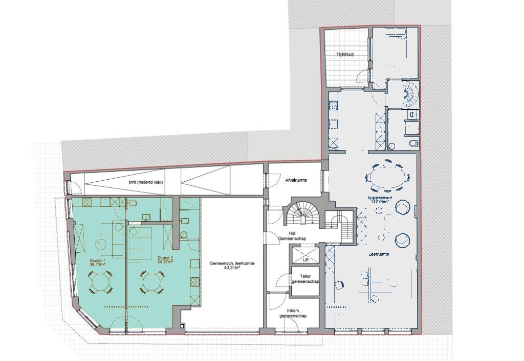 Plan gelijkvloers
